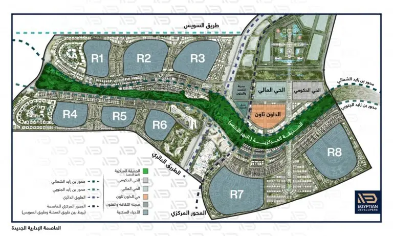 خريطة العاصمة الإدارية الجديدة r3